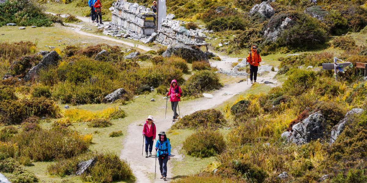 Crowd in Langtang during Peak season