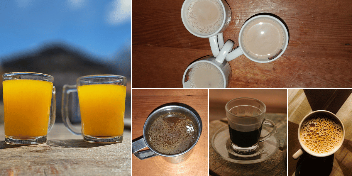 Drinks on Langtang Trek