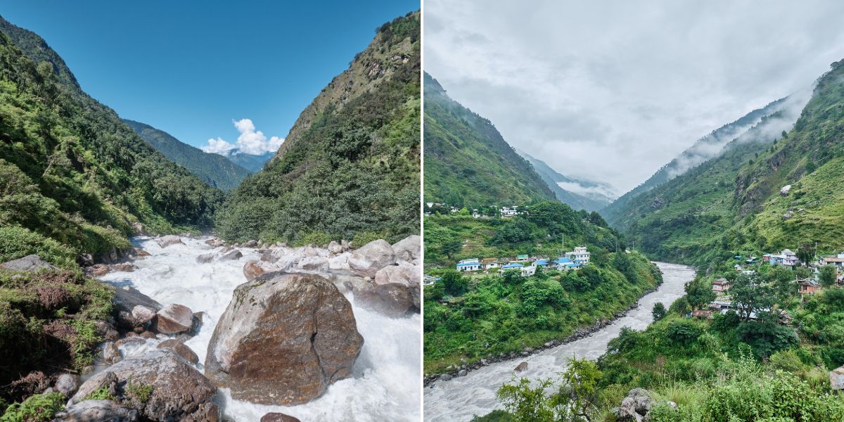 Langtang Khola and Bhotekoshi River