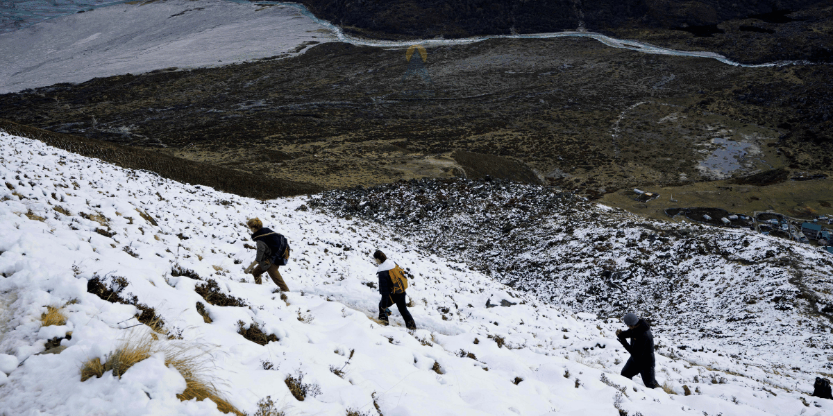 Snowfall in Langtang