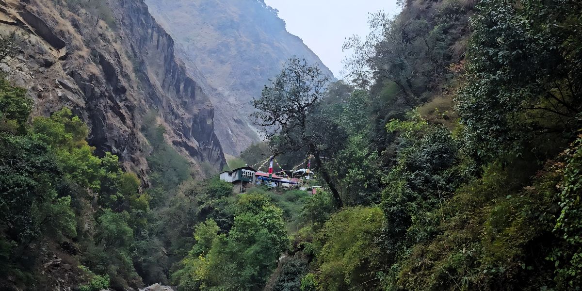 Risk of landslide in langtang