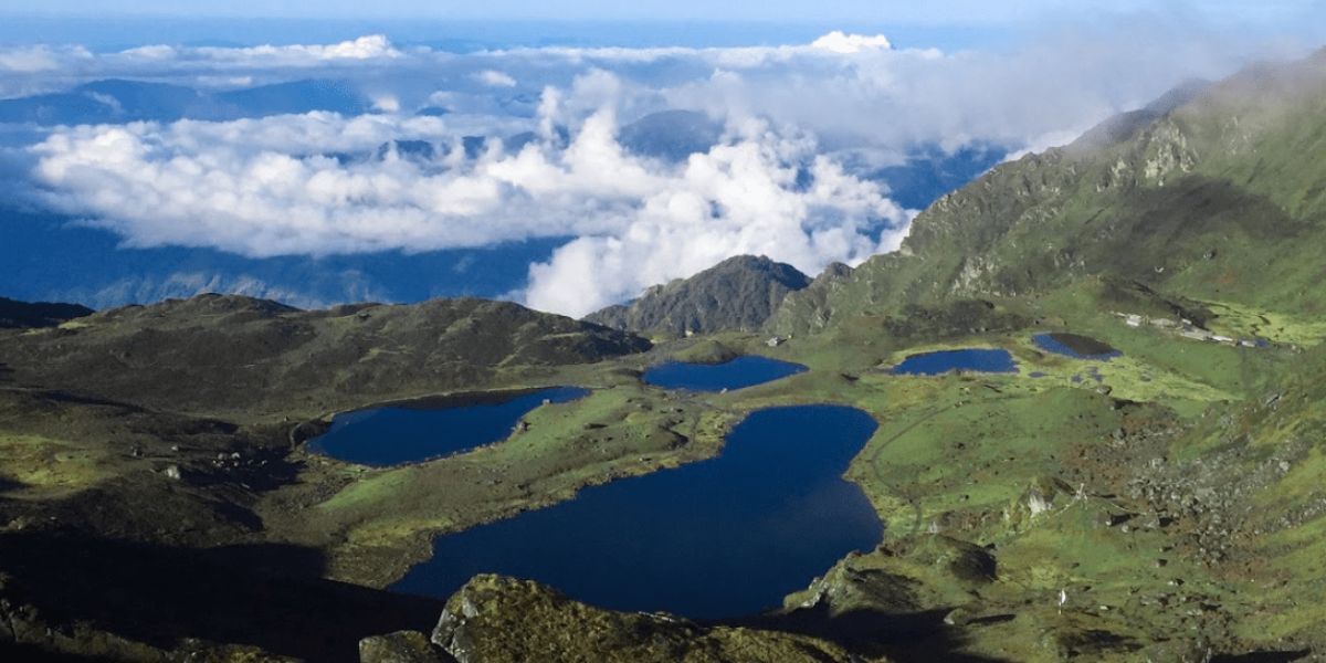 Route to Langtang Valley from Tilman Pass via Panch Pokhari